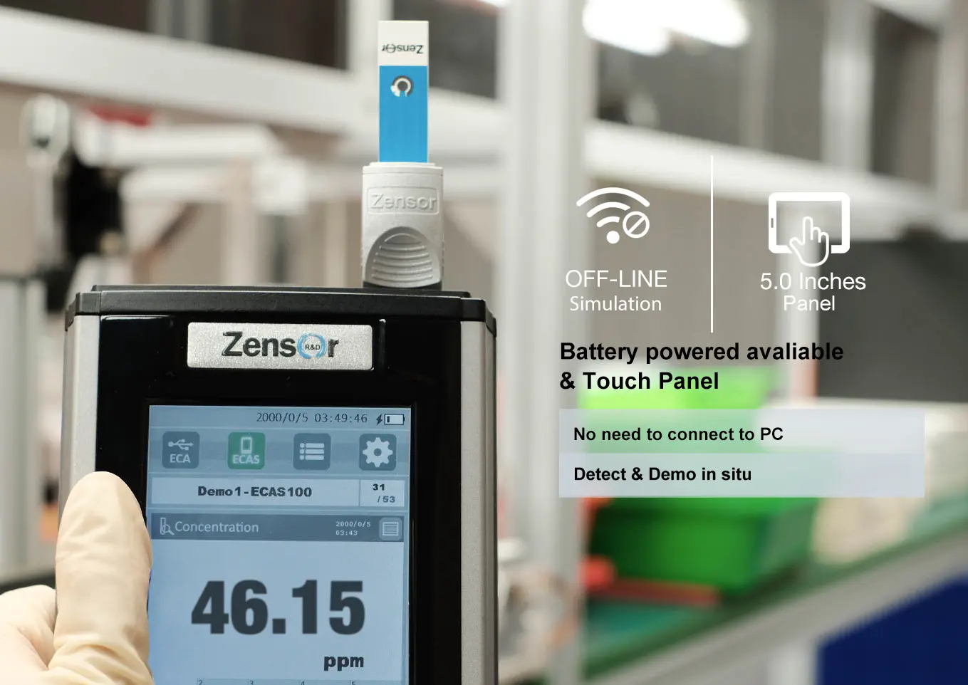 Off-line use of electrochemical potentiostat/simulator/AC impendence/EIS-Zensor R&D-ACIP 100