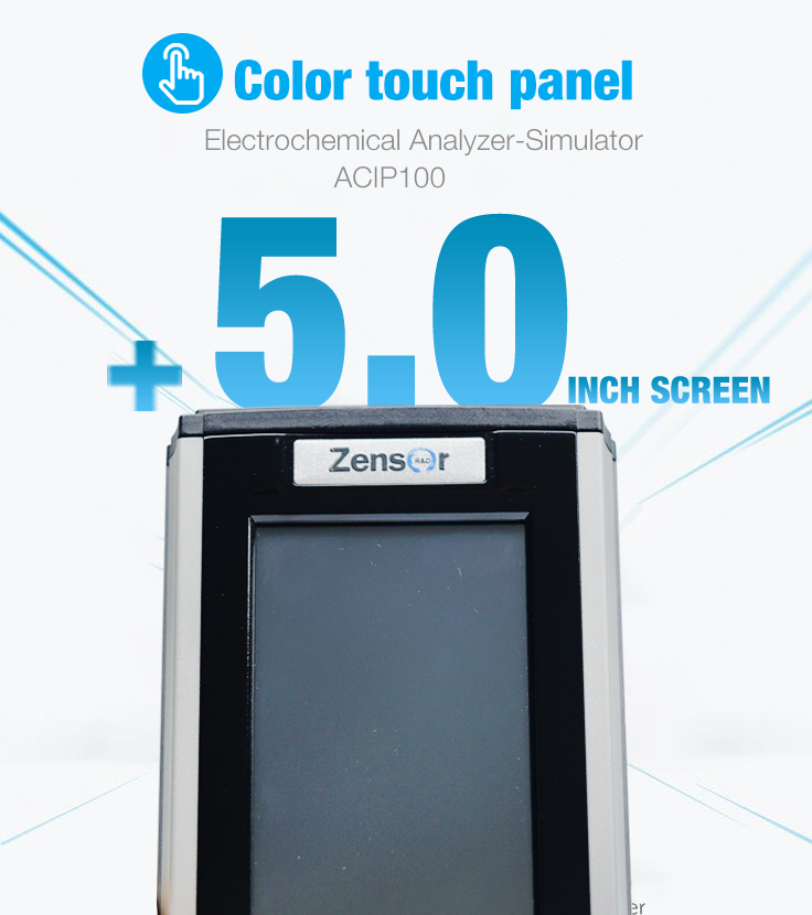 5.0touch panel of electrochemical potentiostat/simulator/AC impendence/EIS-Zensor R&D-ACIP 100