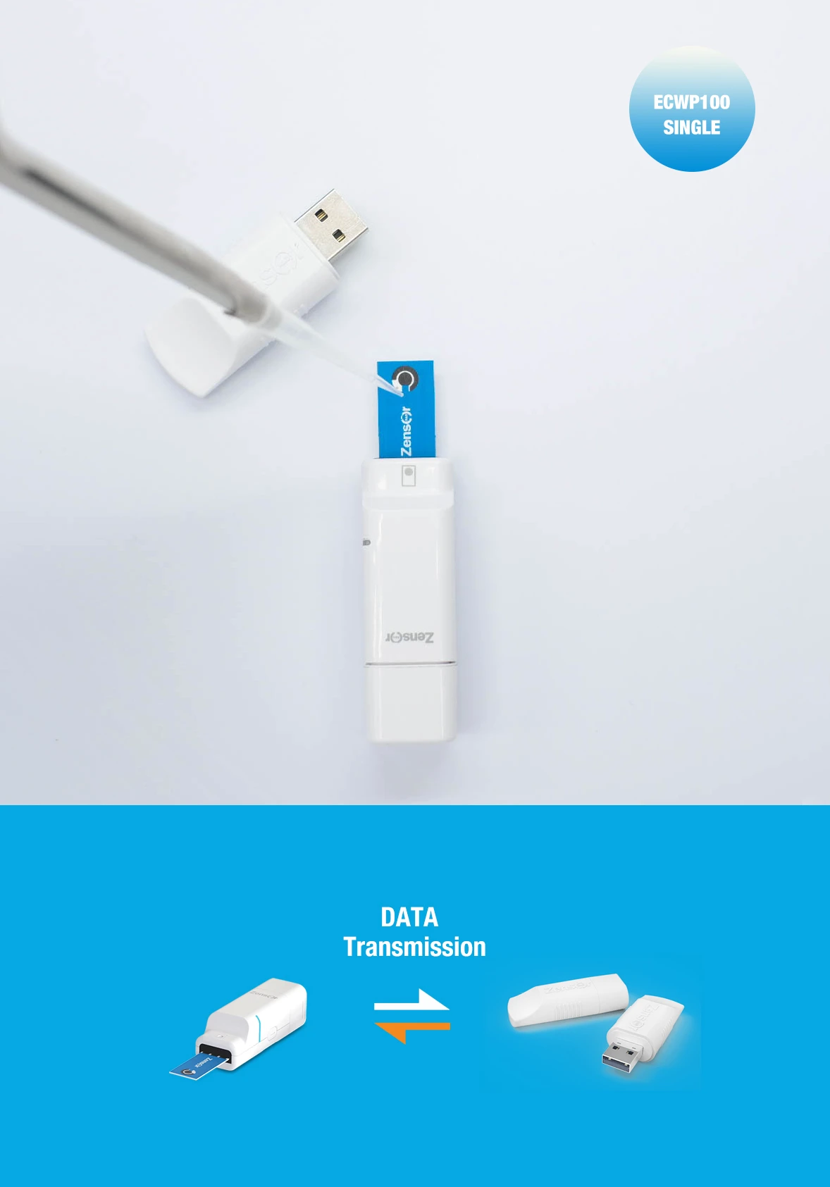  of wireless
potentiostat -Zensor R&D ECWP100-single