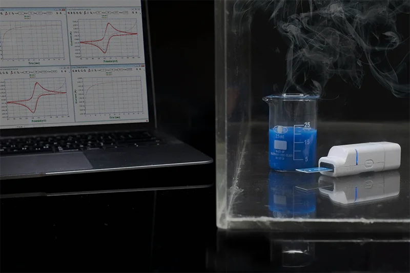 可放入極小密閉空間（手套箱，無菌箱）的無線電化學分析儀/工作站/恆電位儀-Zensor R&D-ECWP100