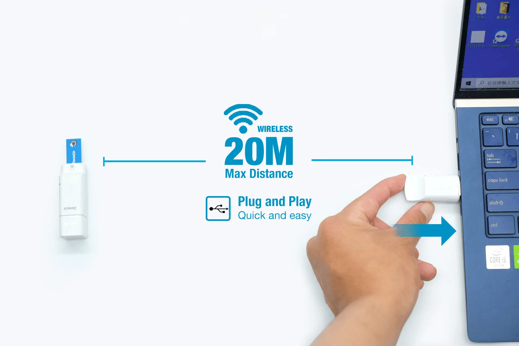  2.4G transmission technology,  plug and play wireless
potentiostat -Zensor R&D ECWP100-single