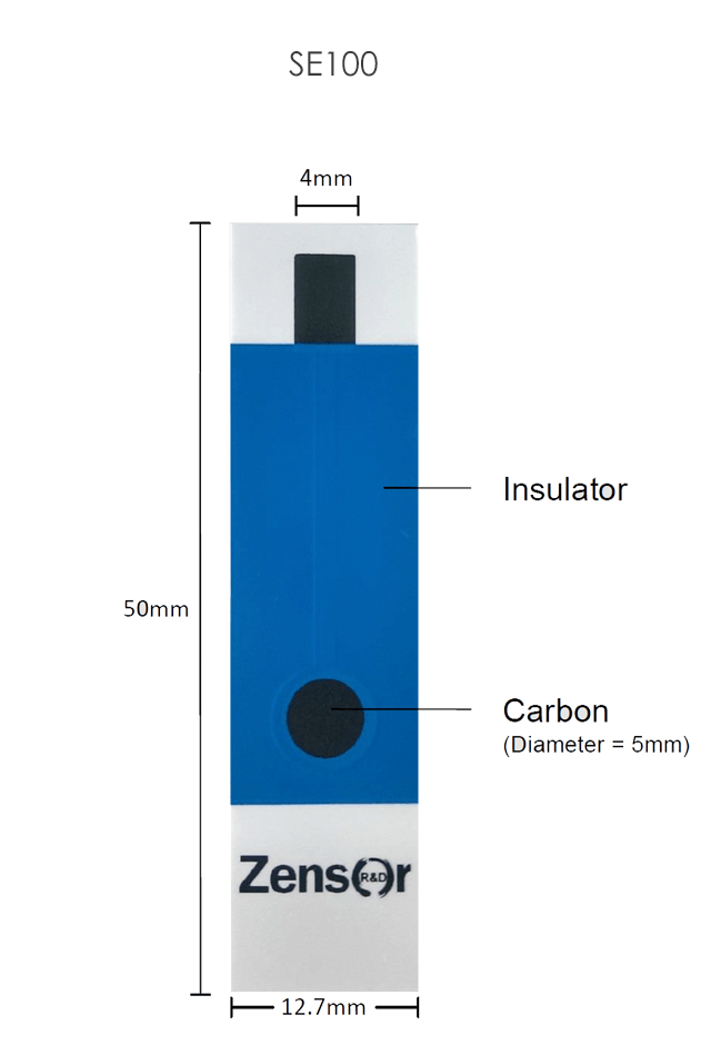 Carbon(C) three electrode WE/CE/RE(AgCl) electrochmical Screen printed electrodes & Interdigitated electrodes-Zensor R&D-SPE