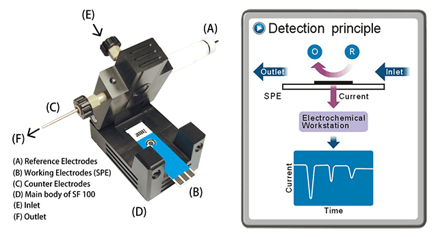 Structure and principle of Electochemical Flow cell-Zensor R&D-SF100